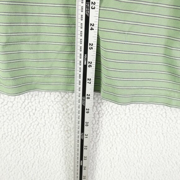 Amen Corner Polo Mens Medium Green Striped Masters Short Sleeve Pima Cotton Golf - Picture 5 of 8